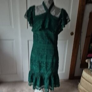 Chic Forest Green Midi Dress